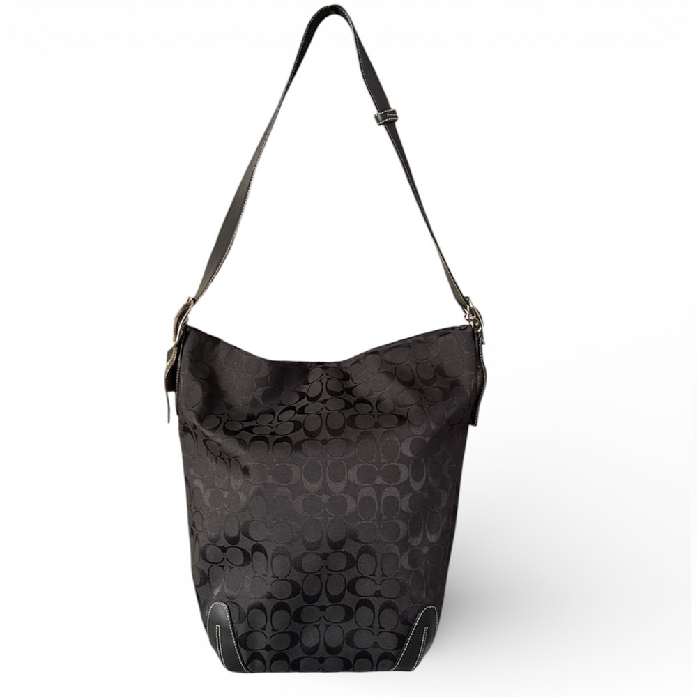 Vintage Coach Black Bucket Shoulder Bag- Great Condition